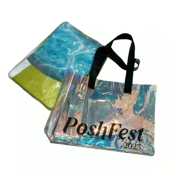 Poshmark Other - Poshfest 2023 Holographic Tote and Beach Towel
